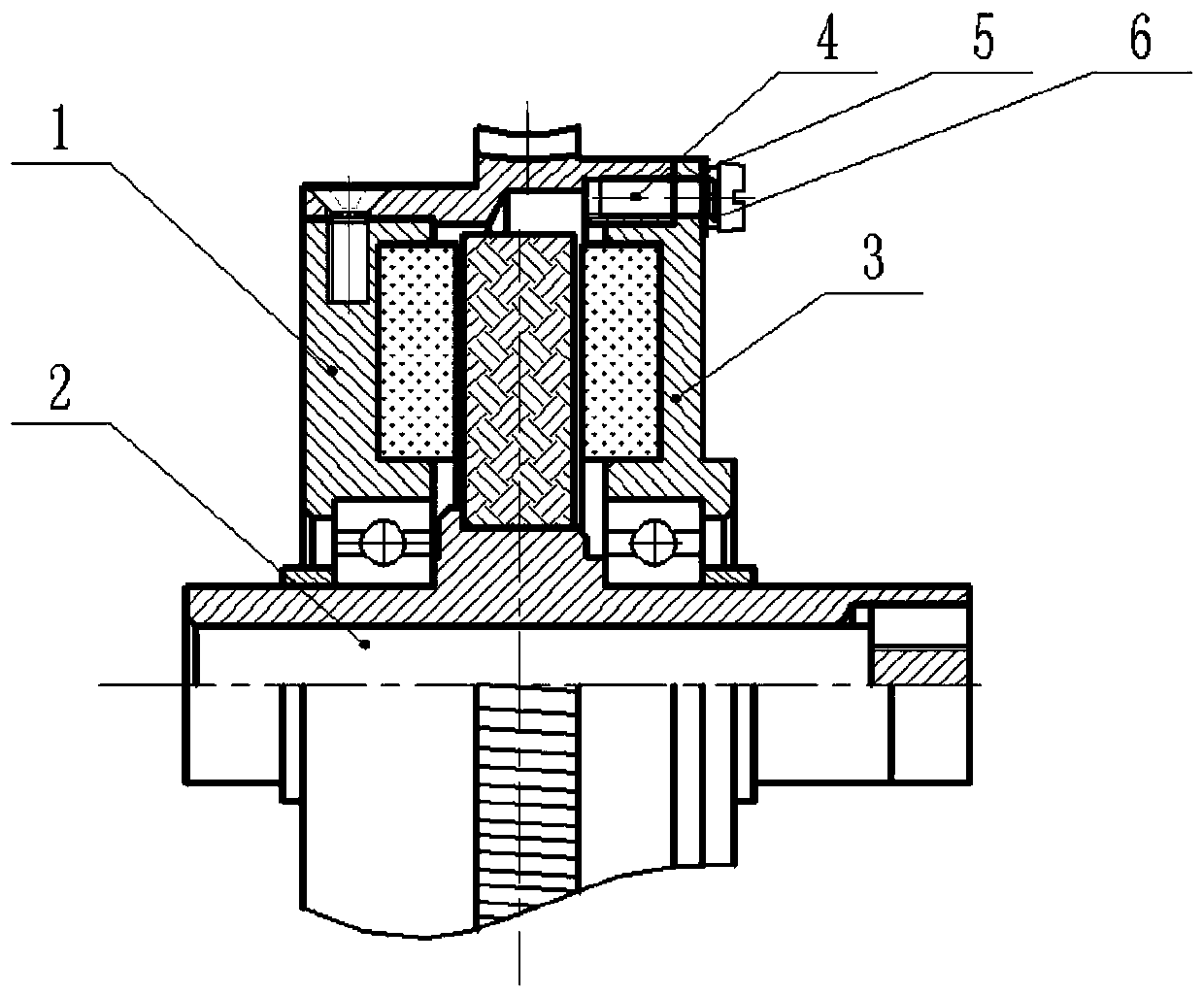 Hysteresis damper with high damping torque density