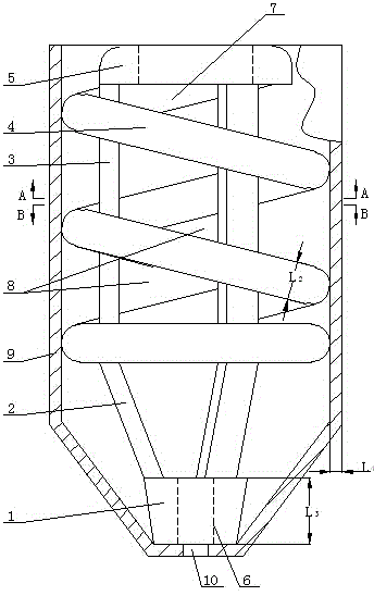 Spiral steel bar connector with cone-shaped barrel and construction method for spiral steel bar connector