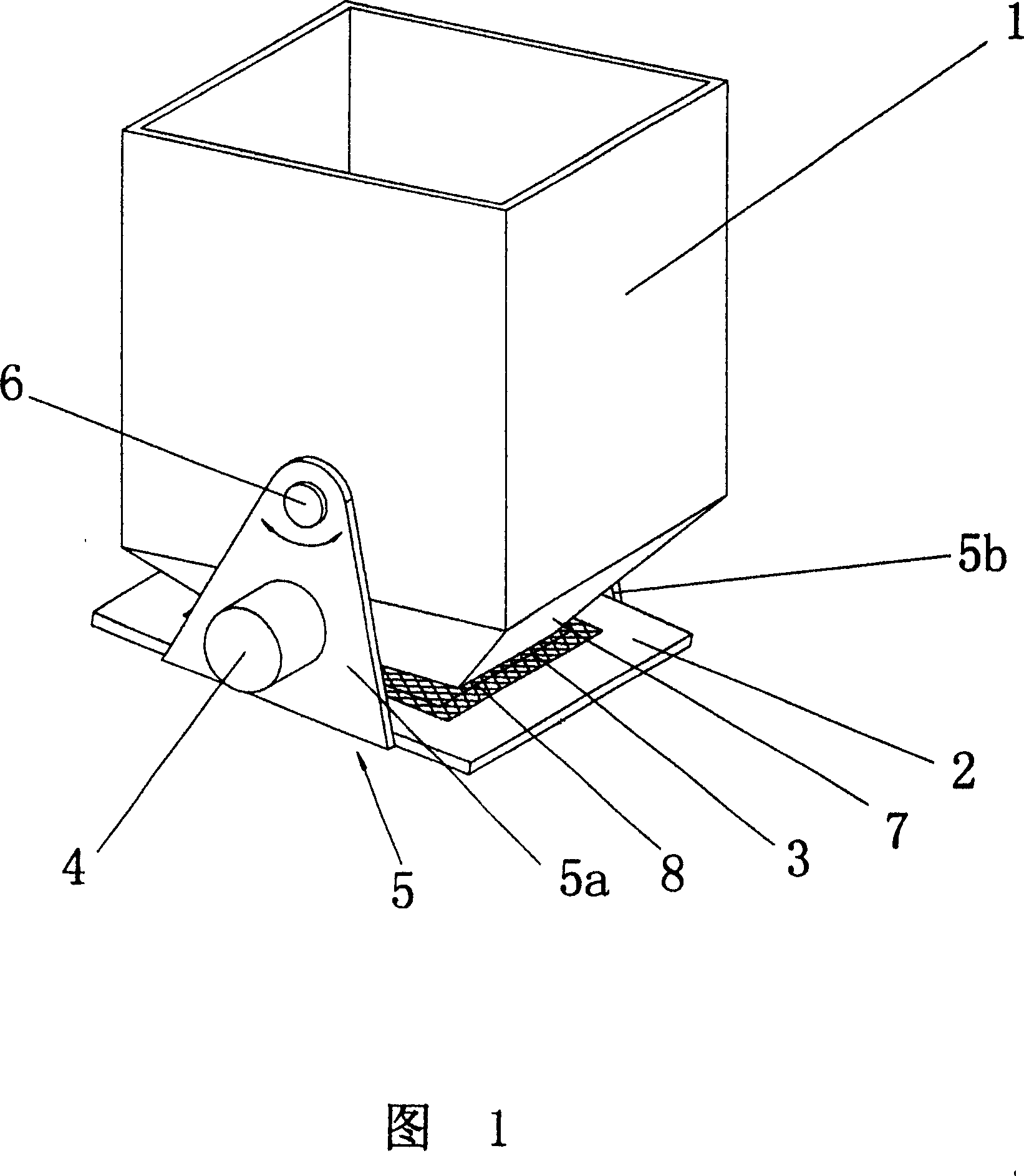 Filling device for producing ceramic wall-floor tiles