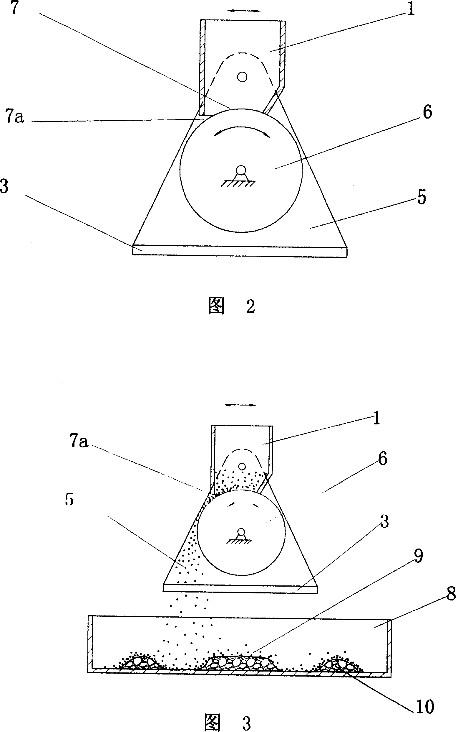 Filling device for producing ceramic wall-floor tiles
