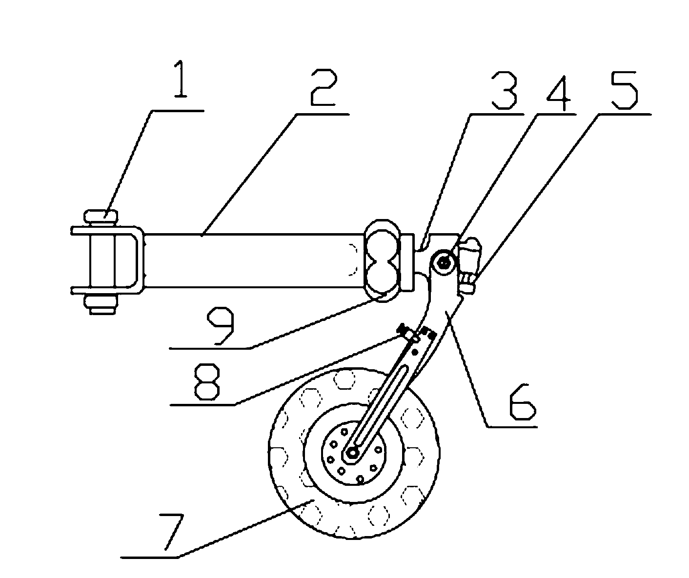 Automatic depth wheel of mounted turnover plow