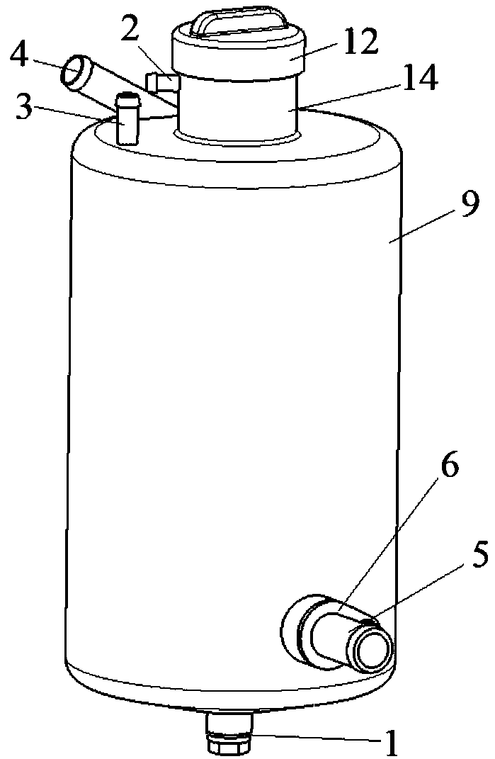 Oil tank for dry type lubricating system