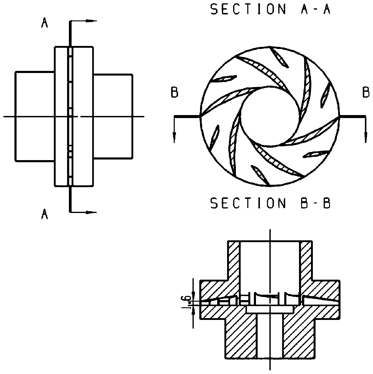 Selective laser melting forming method for small-gap closed aluminum alloy impeller