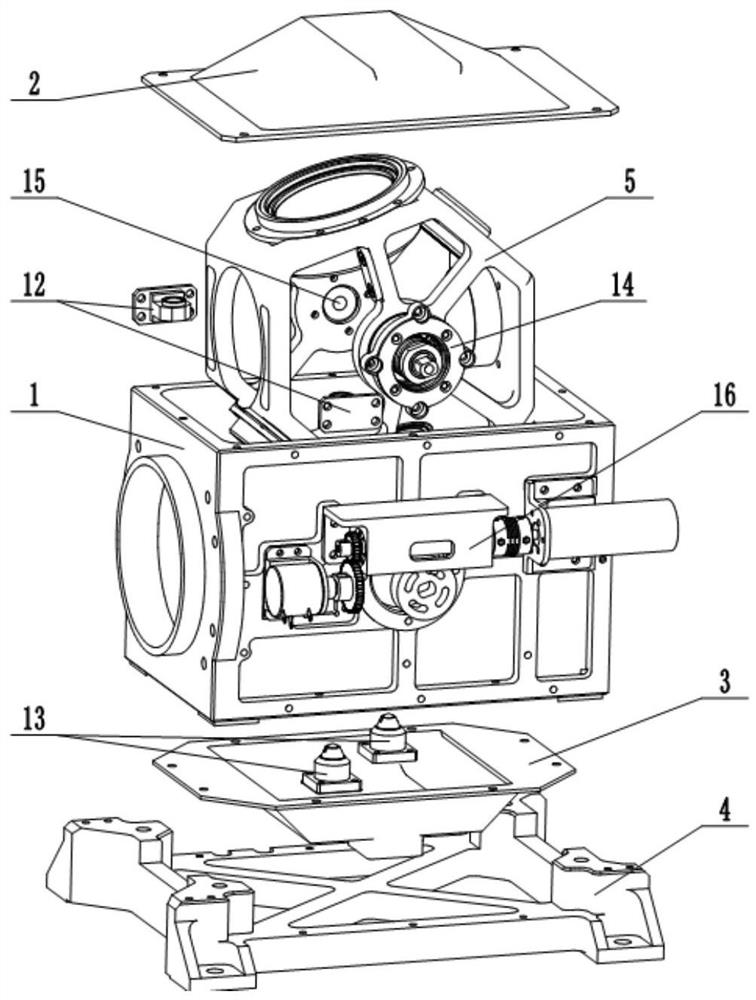 A three-field switching mechanism for optical equipment