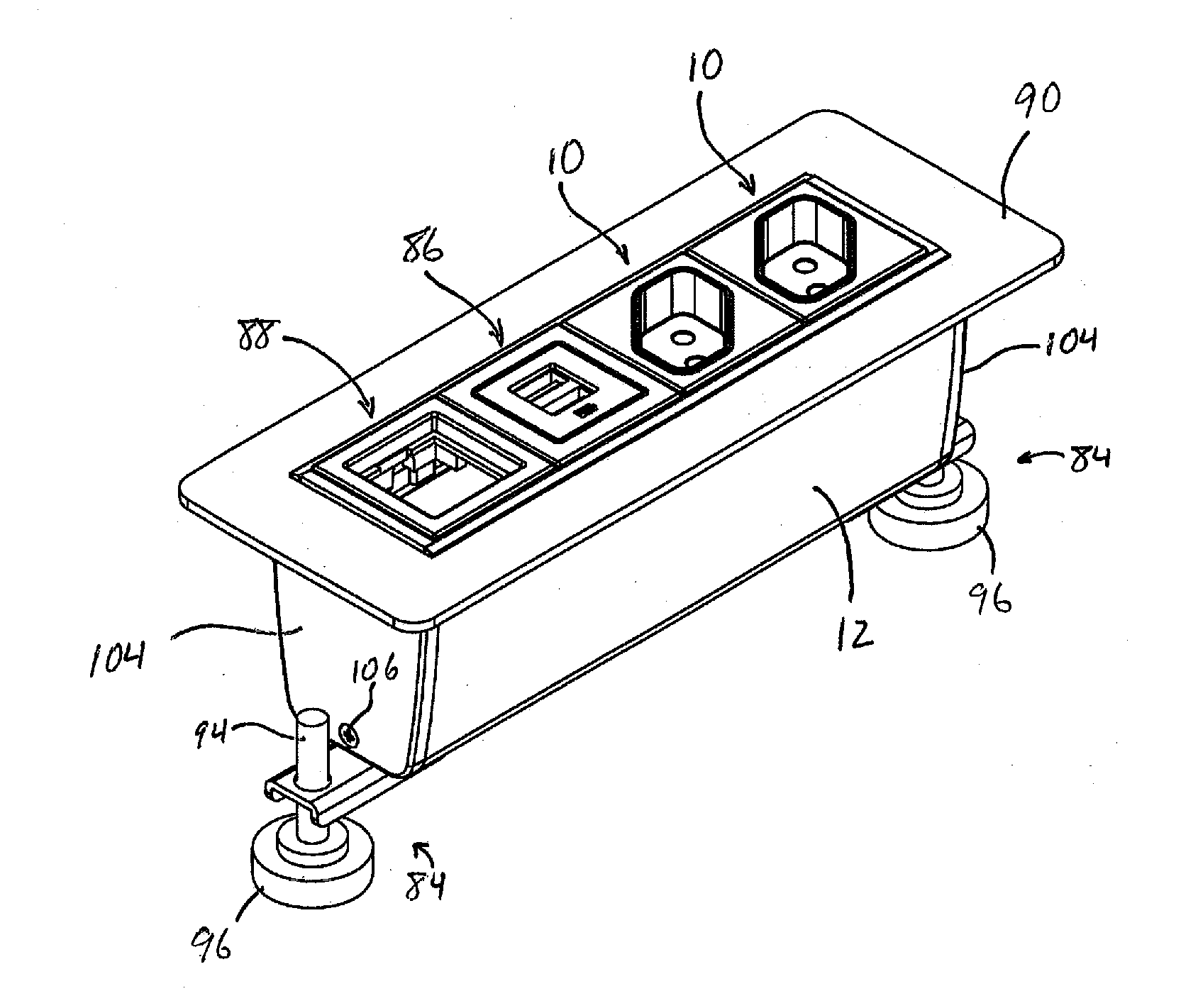 Mounted electrical receptacle