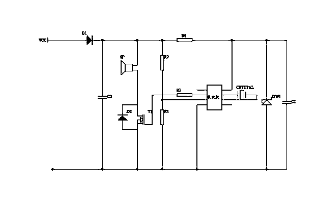 Electronic horn driven by constant power and implementation method thereof