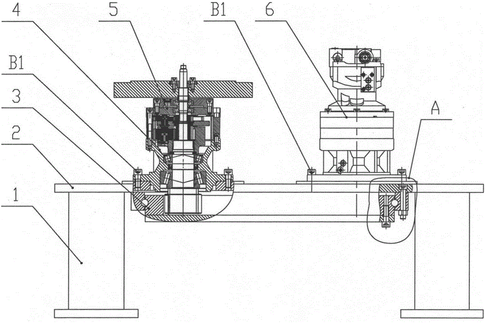 Hydraulic motor inertia loading test device