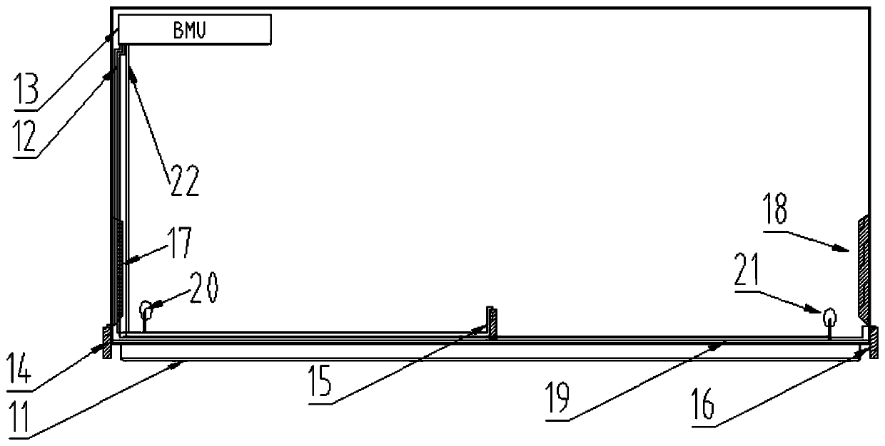 Battery environment processing device, battery system with same and vehicle