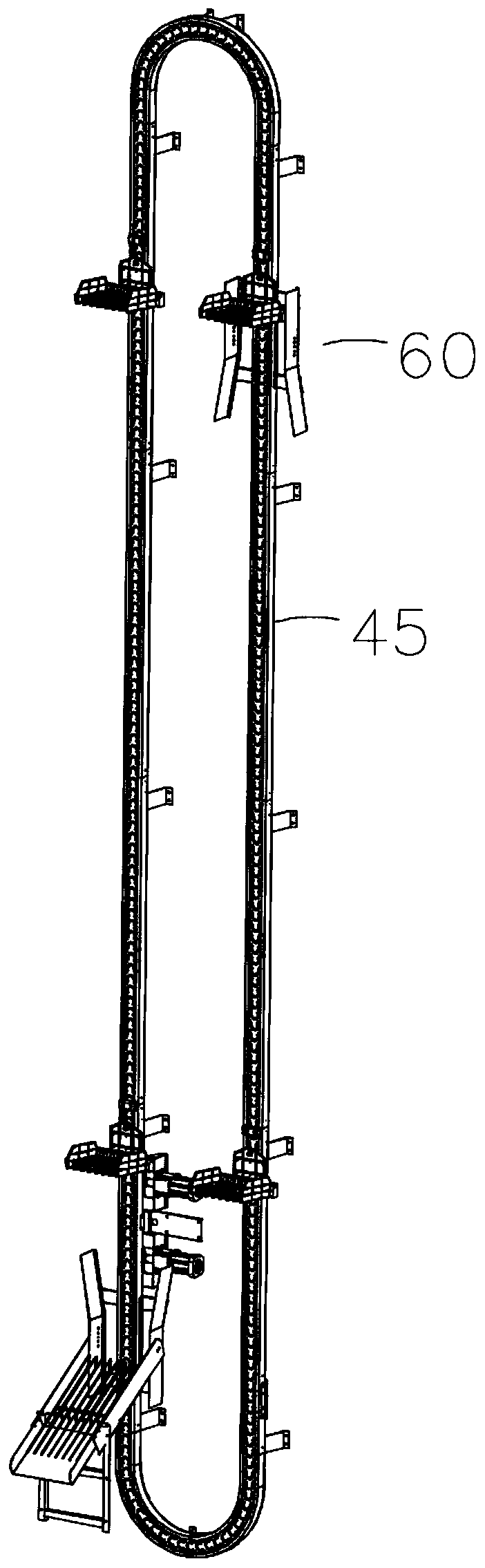 Conveying line and step-out detecting method of conveying line
