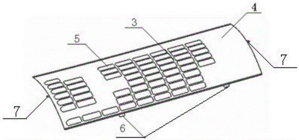 Manufacturing method of airplane chemical milling skin three-dimensional chemical milling sample plate