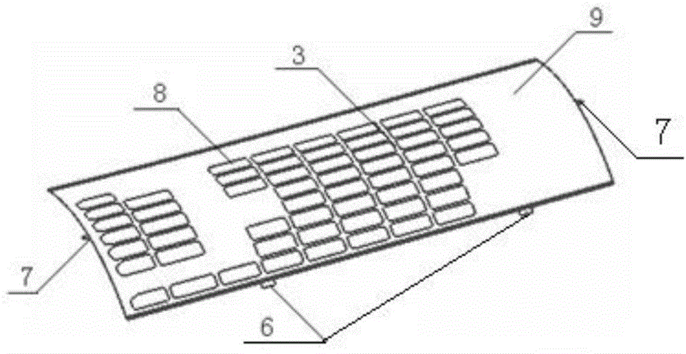 Manufacturing method of airplane chemical milling skin three-dimensional chemical milling sample plate