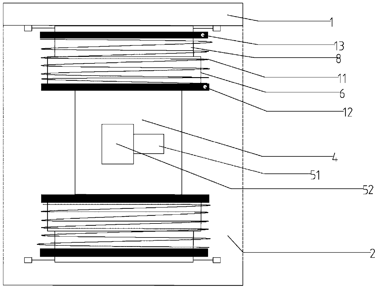 Beam column node displacement amplification damping device having recoverable function