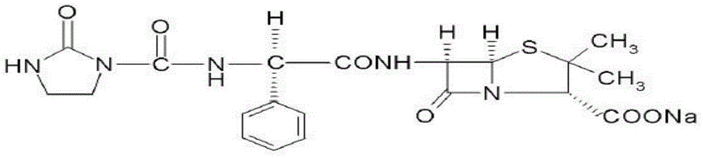 Azlocillin sodium crystal preparation and preparation method thereof