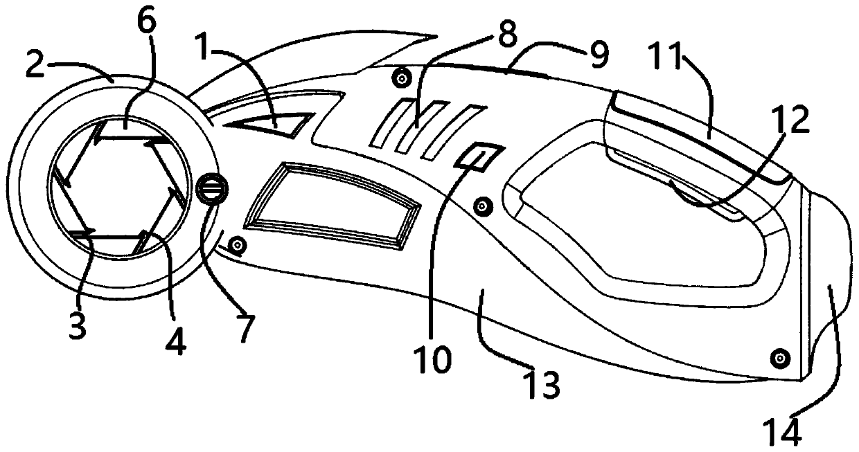 An electric tool for removing residual cement on scaffolding steel pipes