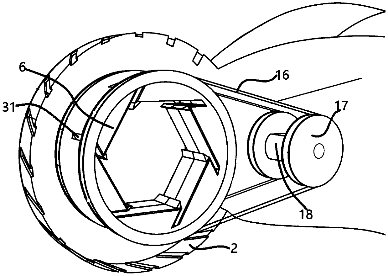 An electric tool for removing residual cement on scaffolding steel pipes