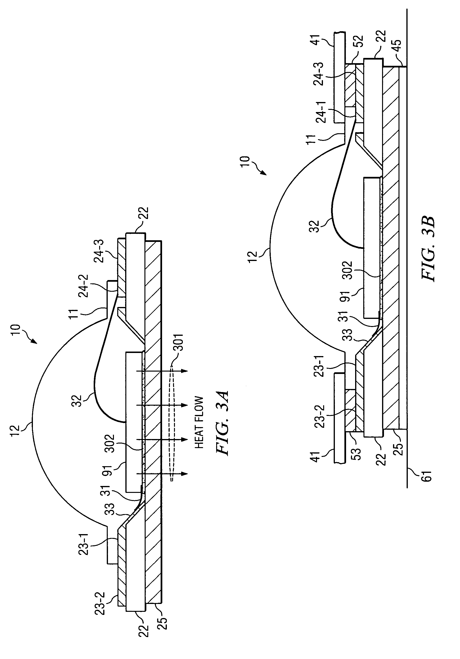 LED mounting having increased heat dissipation