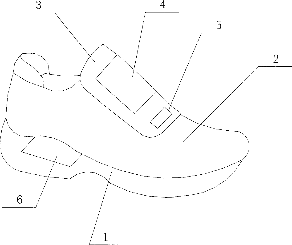 Lightweight fitness shoe capable of measuring heartbeat, step number and body weight in unit time