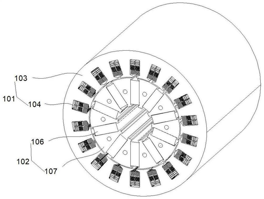 A wide and high-efficiency area hybrid linear concentrated winding permanent magnet motor system and control method