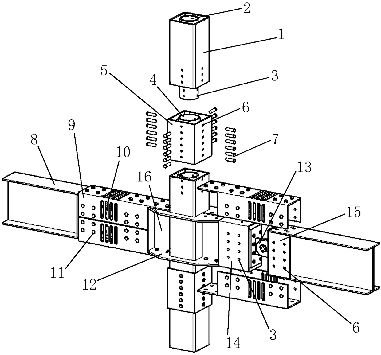 Double-sleeve steel structure beam-column joint and its installation method