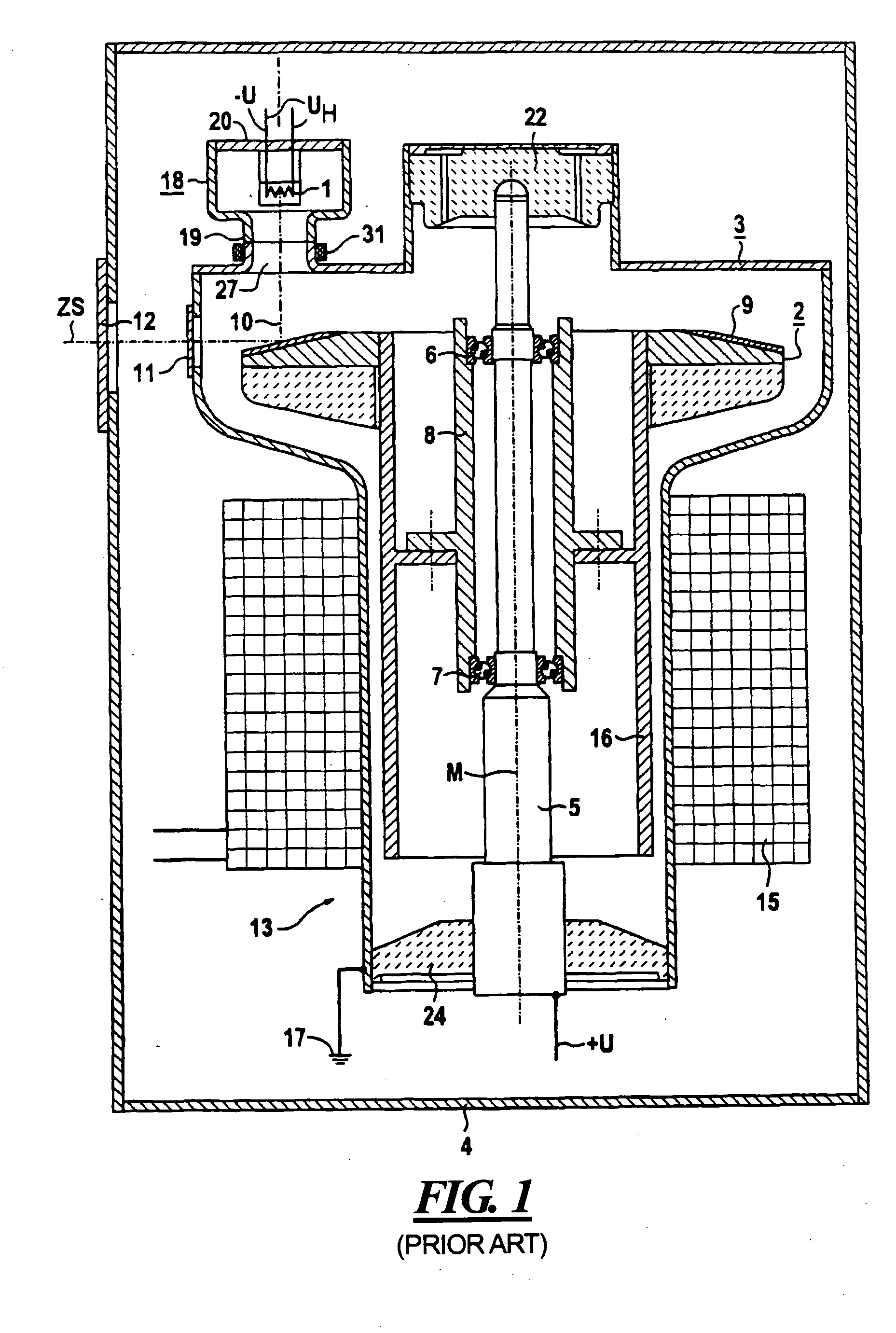 X-ray tube with housing adapted to receive and hold and electron beam deflector
