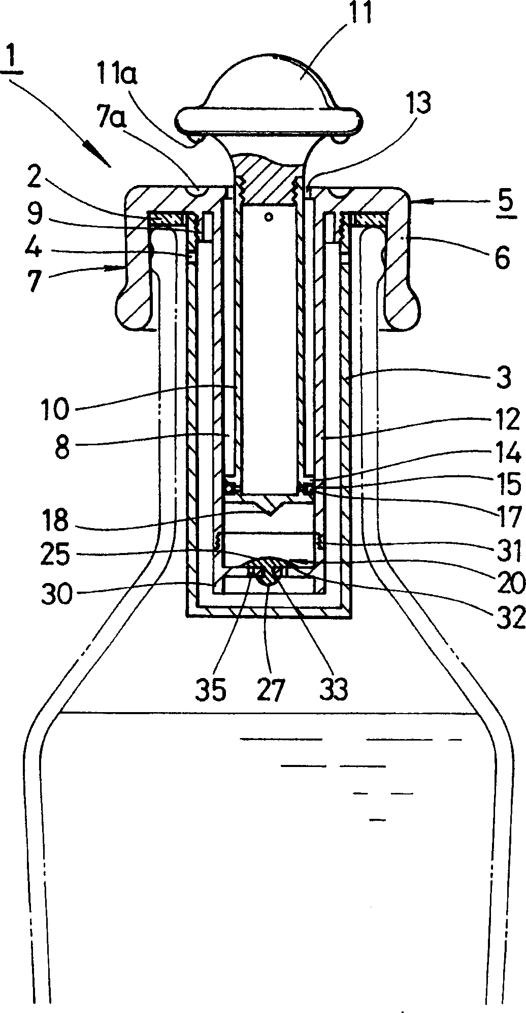 Bottle cork for vaccum preservation