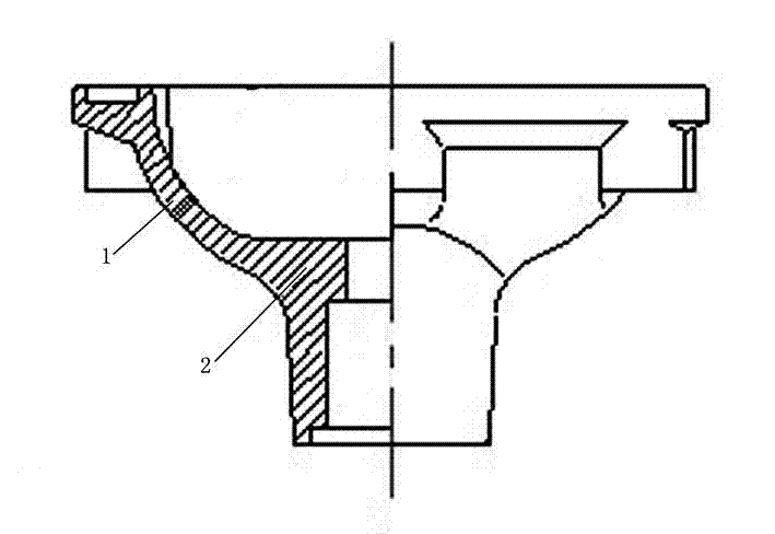 Casting method of valve cover casting