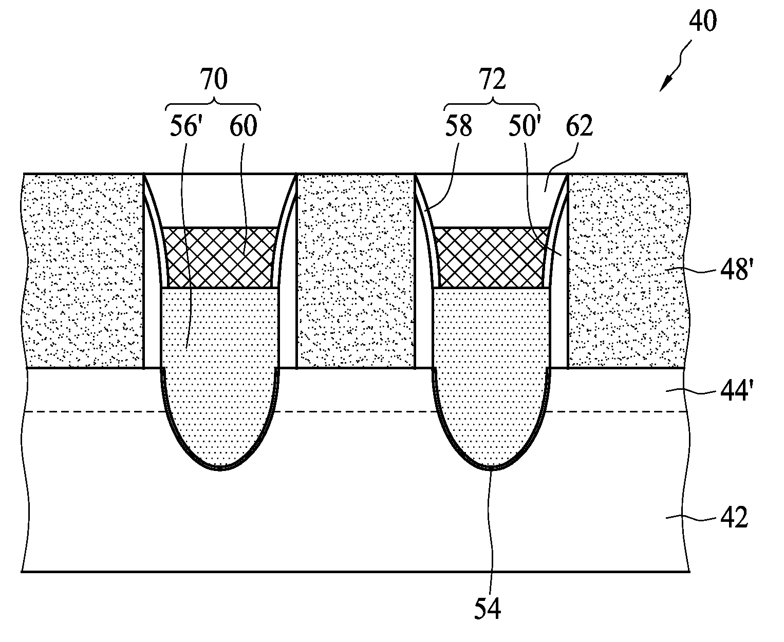 Method for preparing a recessed transistor structure
