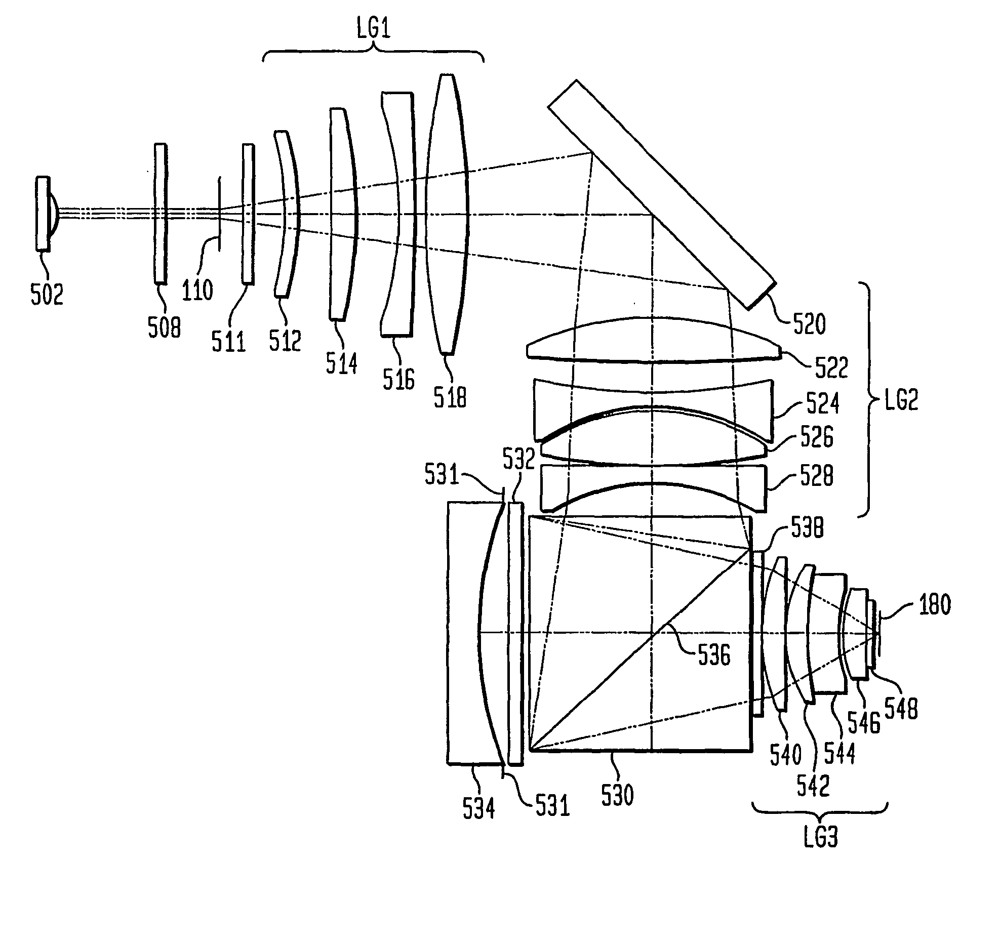 Optical reduction system with elimination of reticle diffraction induced bias