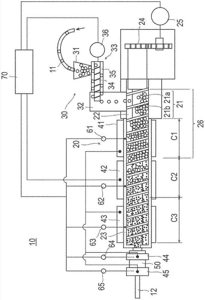 Molded article for medical use, extrusion molding method for molded article for medical use, and extrusion molding device for molded article for medical use