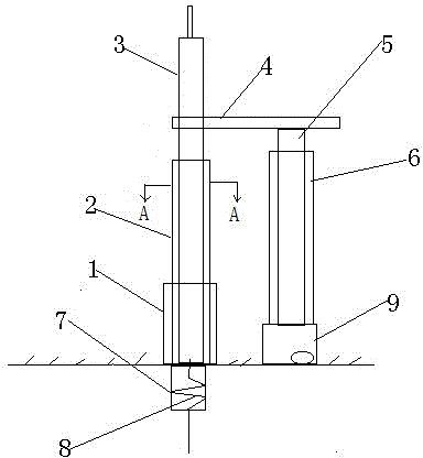 Hydraulic adjustable lightning rod device