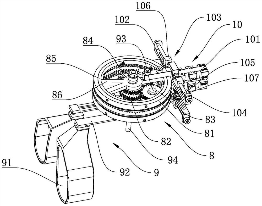 Linear manipulator comprising planet row transmission structure