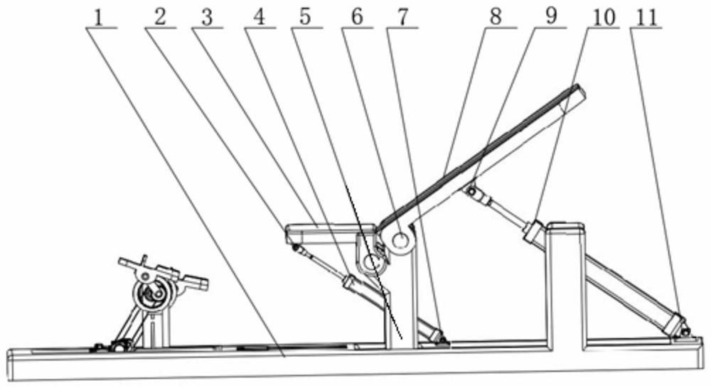 Inclined bed type lower limb rehabilitation equipment