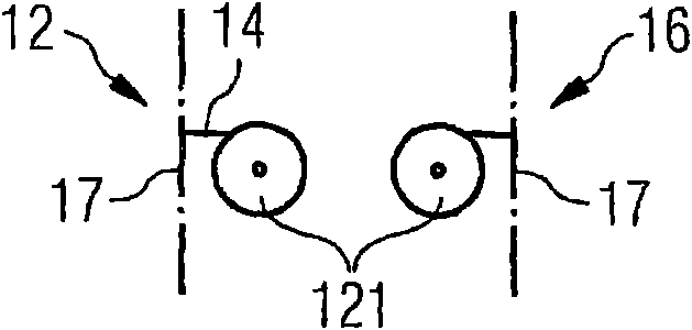 Elastic fibre laying die, laying device comprising such a die, and use of said device