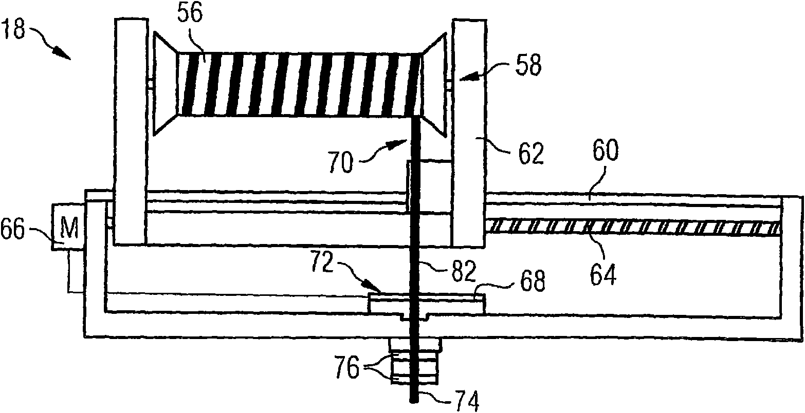 Elastic fibre laying die, laying device comprising such a die, and use of said device