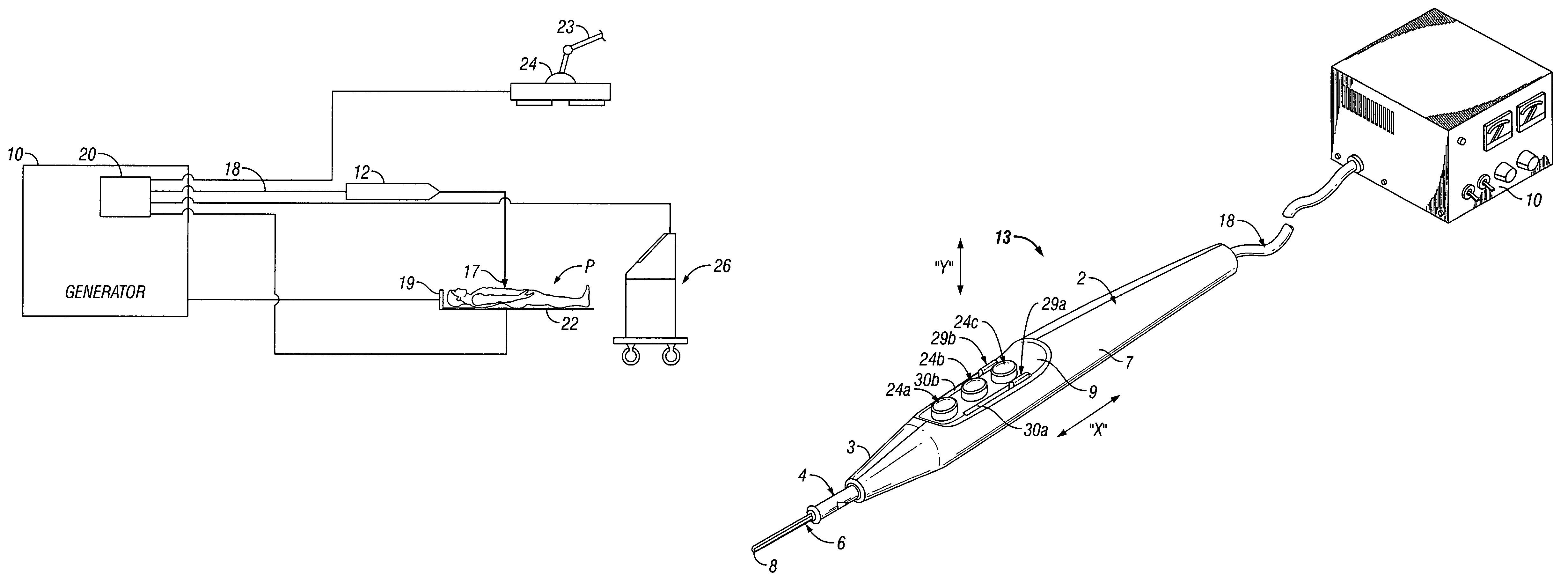 Handheld electrosurgical apparatus for controlling operating room equipment