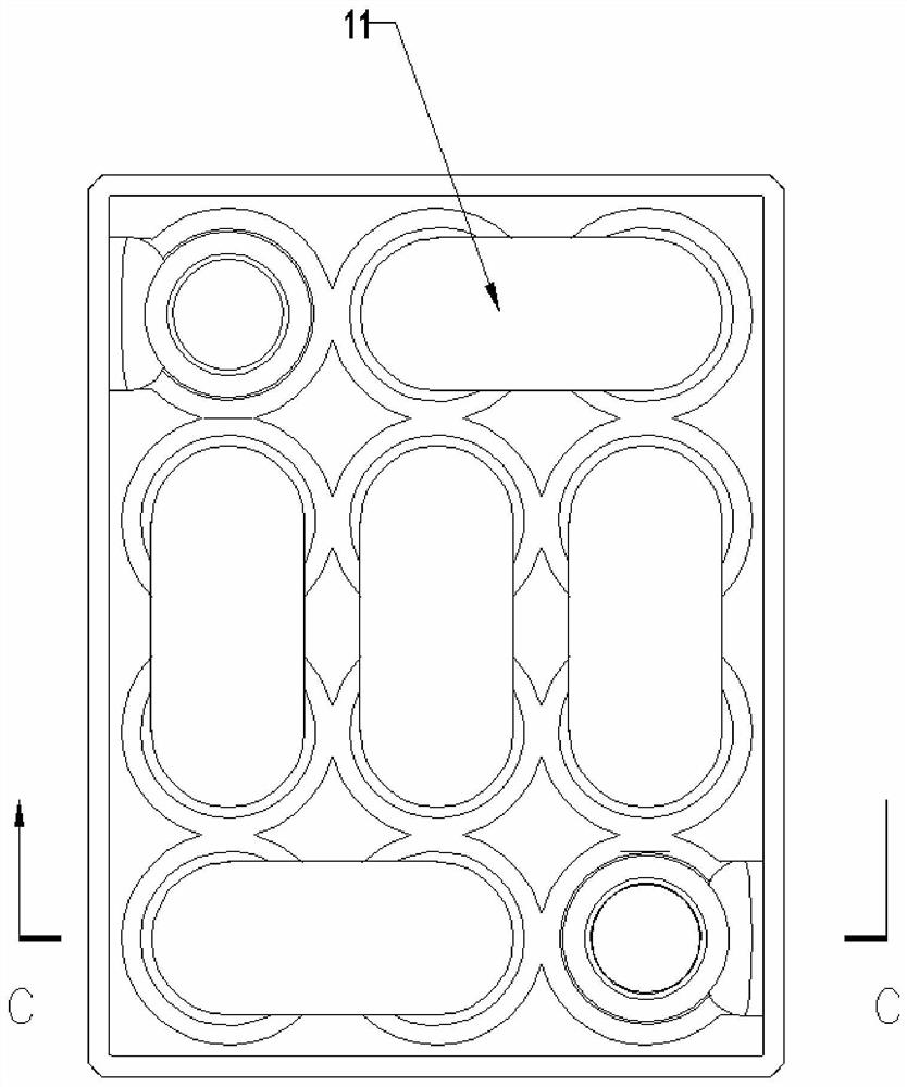 Heat exchanger with spring rib structure