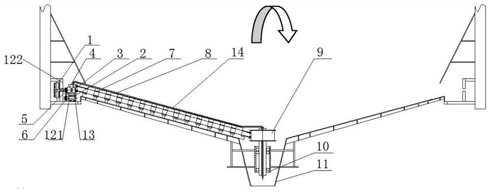 A tower bottom scraper for a high-tower granulation device