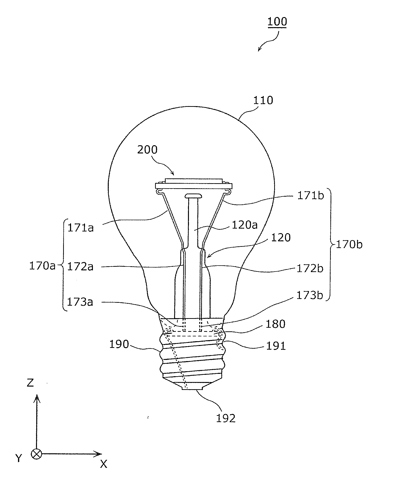Light bulb shaped lamp and lighting apparatus