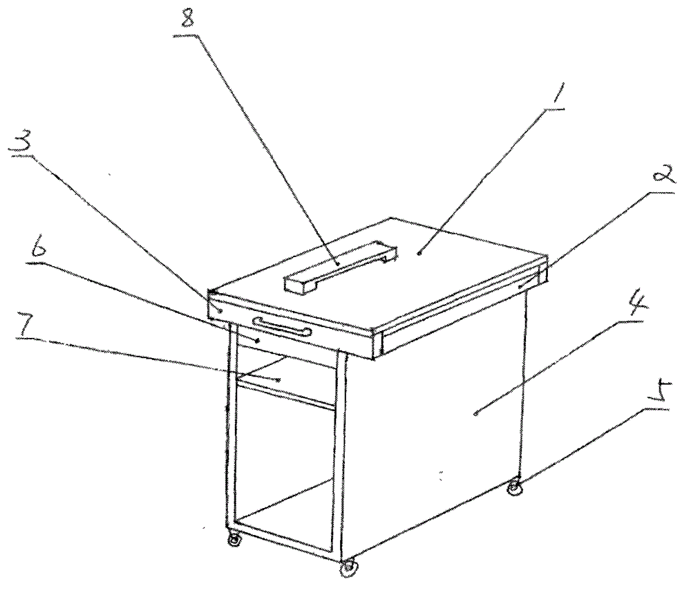 Video cabinet type computer desk