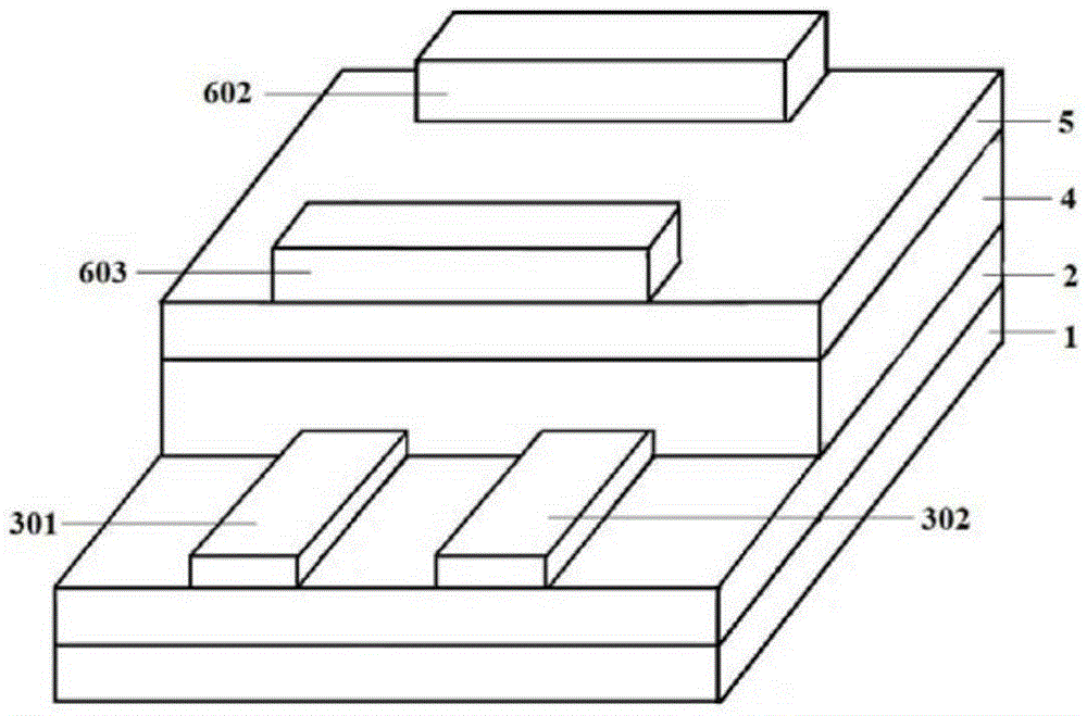 Planar split dual-gate thin film transistor and preparation method thereof