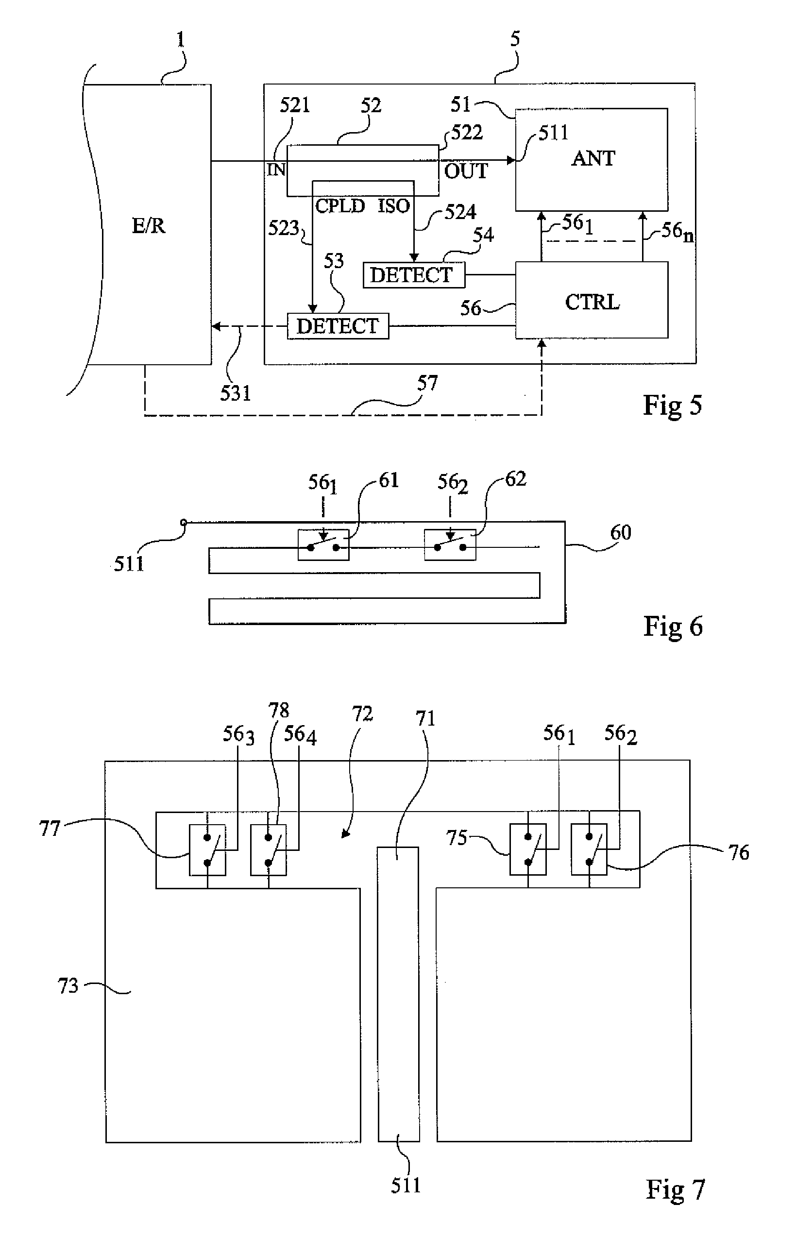 Circuit integrating a tunable antenna with a standing wave rate correction