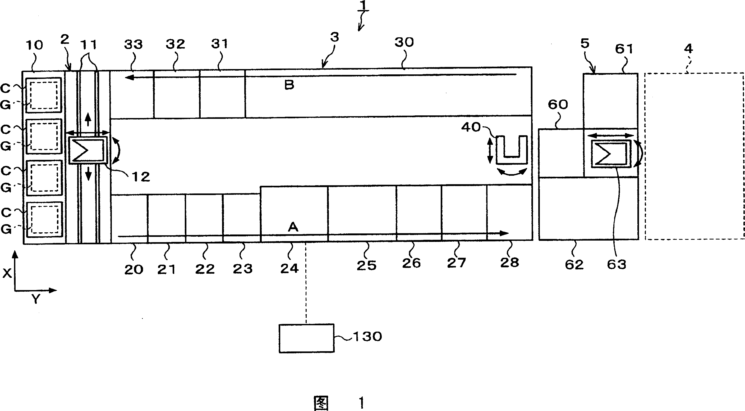 Substrate conveying system, substrate conveying device and substrate treatment device