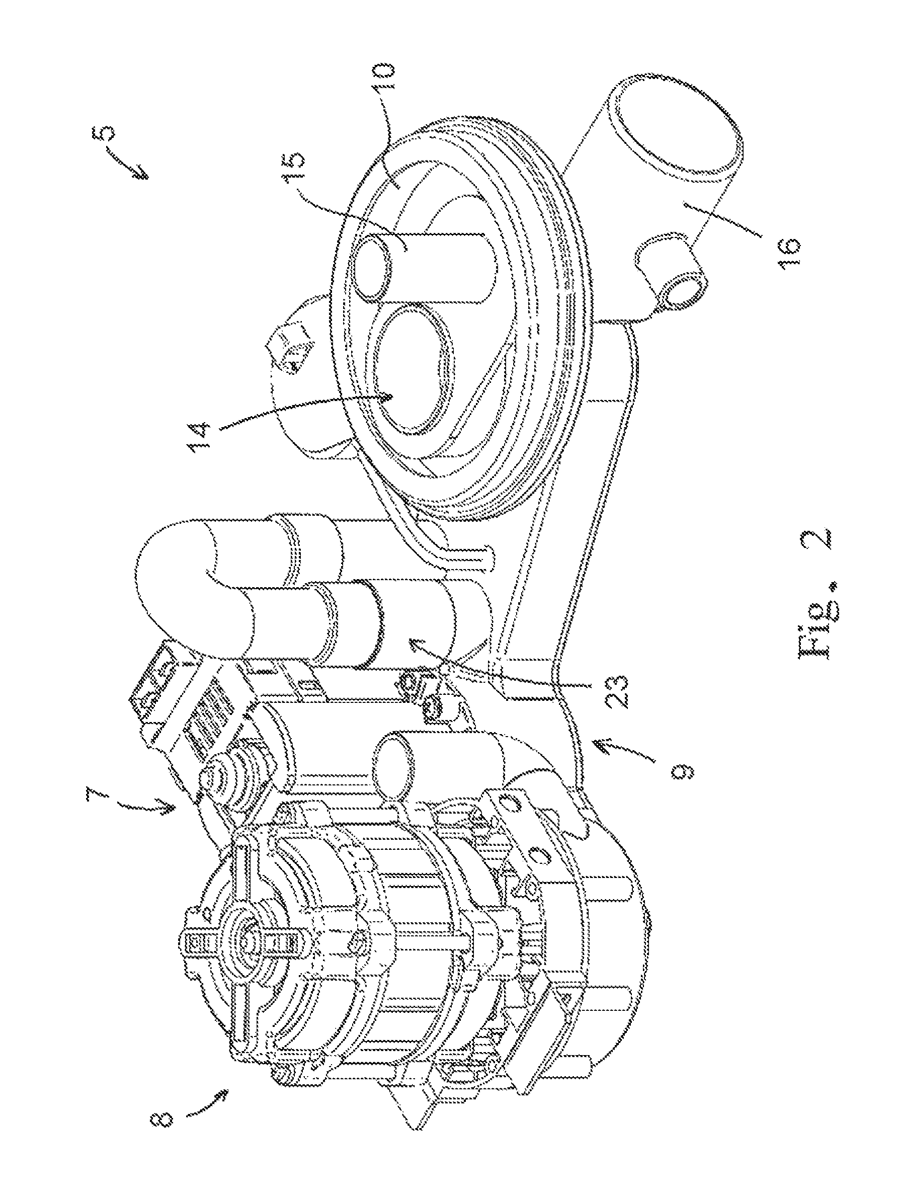 Cleaning device for kitchen appliances and pump systems