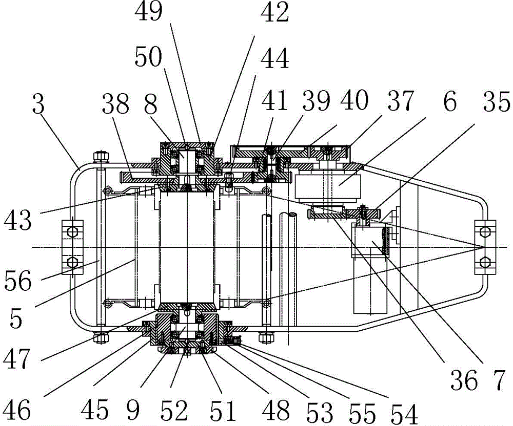 Tension control mechanism of multi-stranded spiral spring numerical control machining tool and cradle component thereof