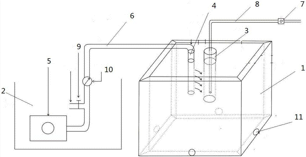 Experimental device and experimental method of researching and removing blocking suspended solids surrounding seepage well