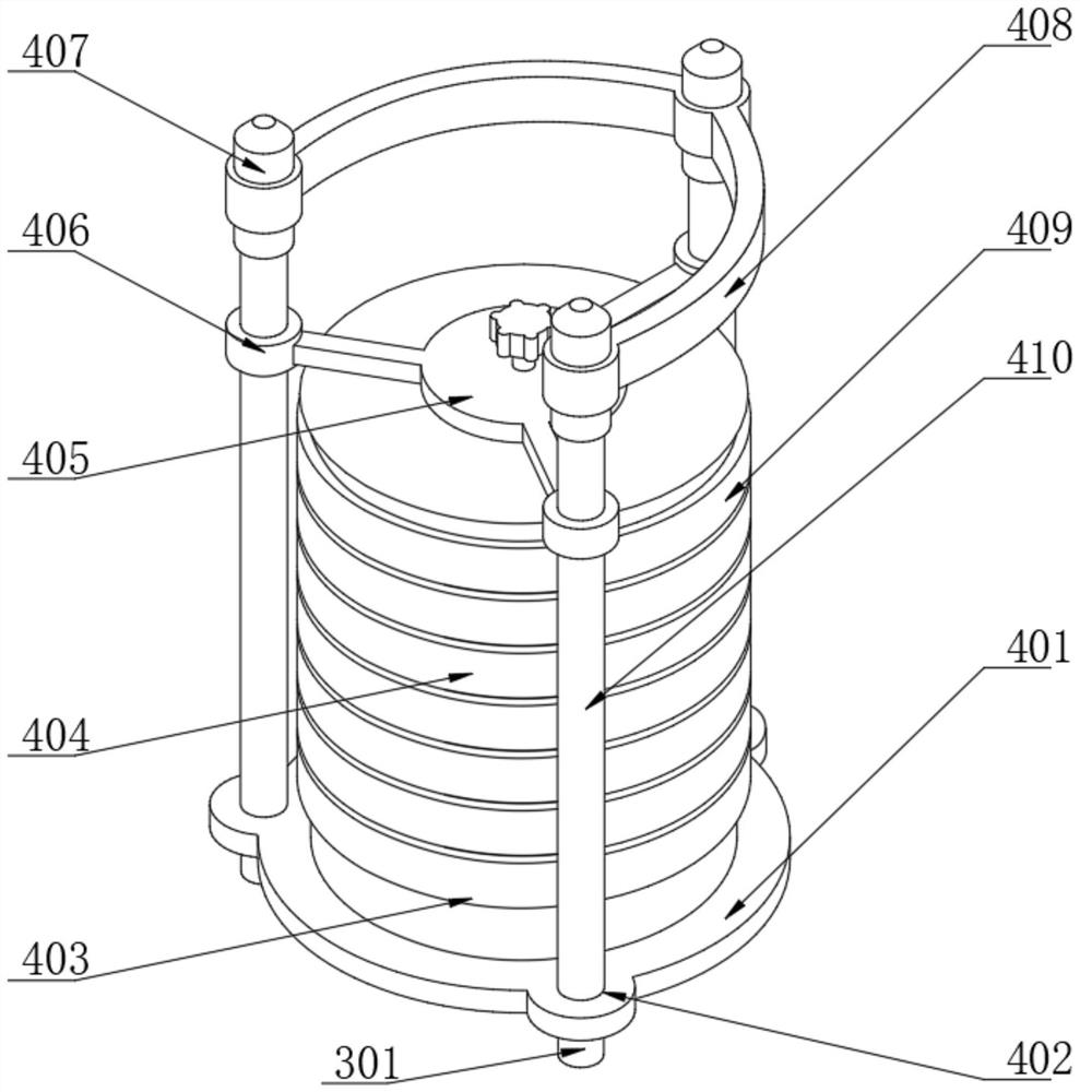 Three-dimensional rotary sand screening machine for flywheel production and use method of three-dimensional rotary sand screening machine