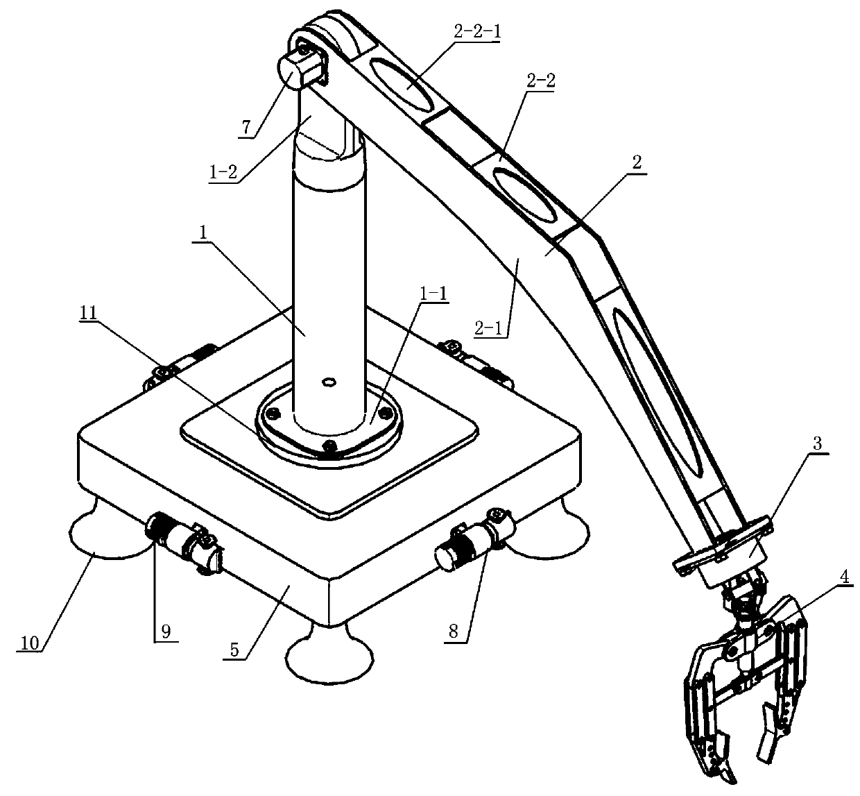 Full-hydraulic-drive five-degree-of-freedom transfer robot