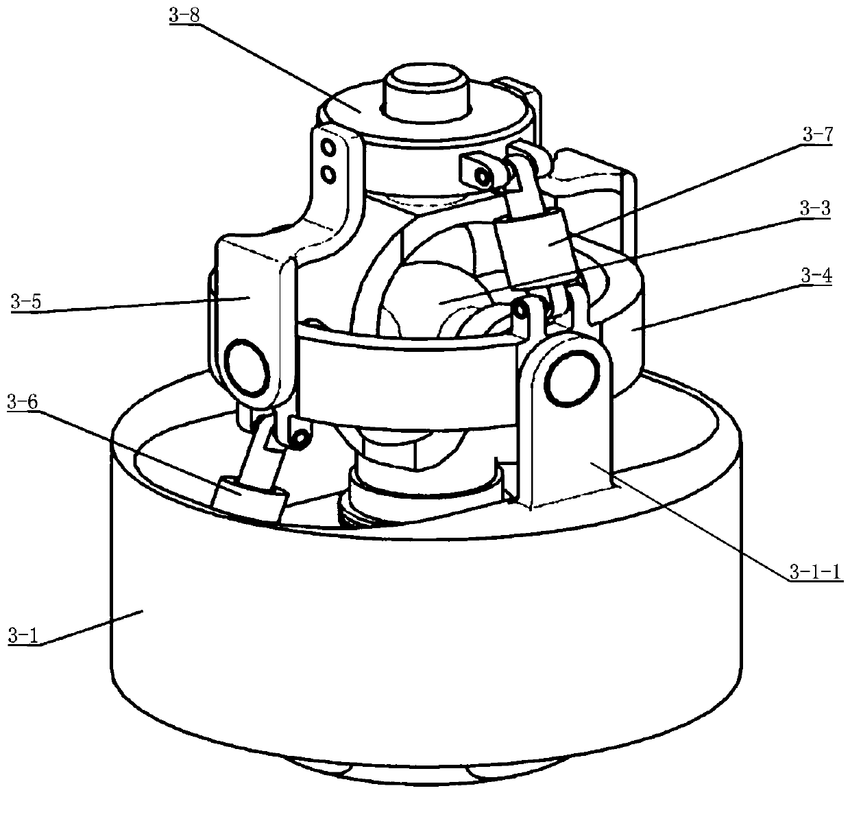 Full-hydraulic-drive five-degree-of-freedom transfer robot