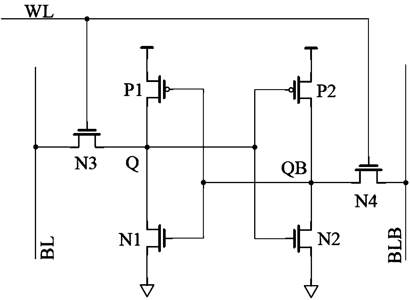 Novel 12-tube SRAM (Static Random Access memory) unit circuit capable of simultaneously increasing read noise tolerance and writing margin