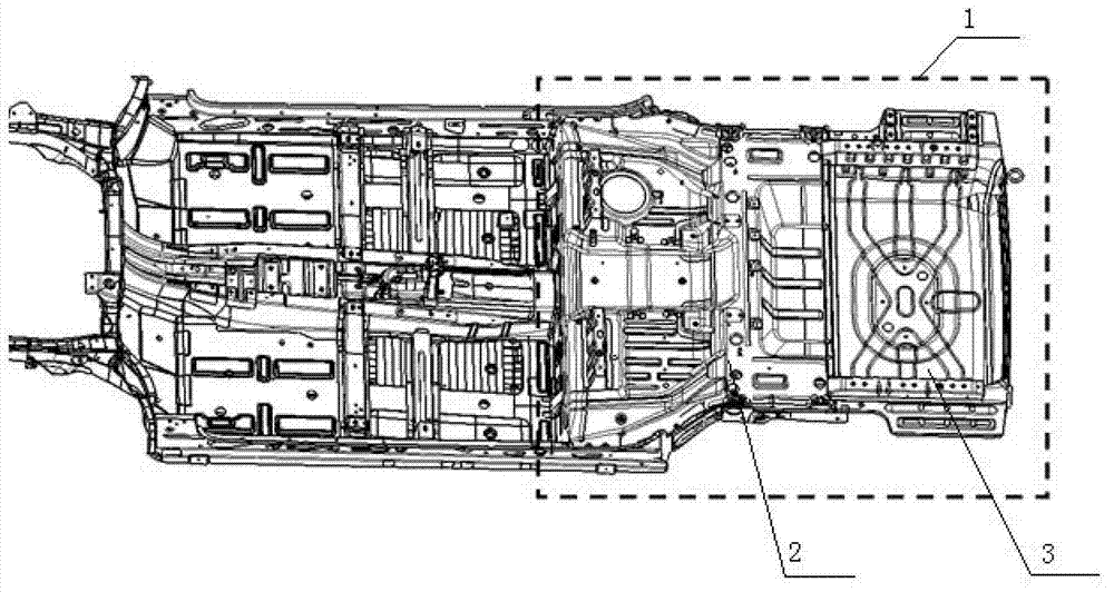 Rear floor assembly structure for plug-in hybrid electric vehicle